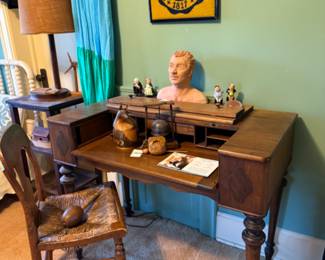Vintage Chair, U Of M Cross Stitch, Terracotta Pottery Bust