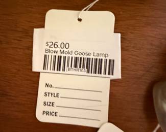 Blow Mold Goose Lamp