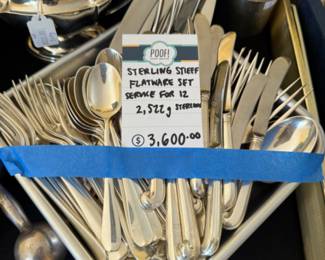 Sterling Stieff Flatware Set Service for 12