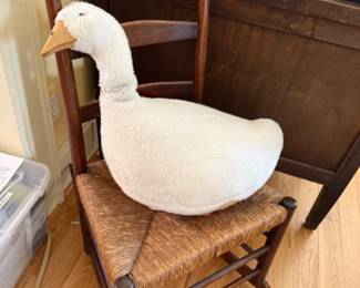 Wooden Chair, Duck Pillow
