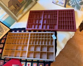Wooden Letterpress Tray