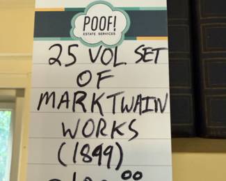 25 Vol Set of Mark Twain Works (1899)