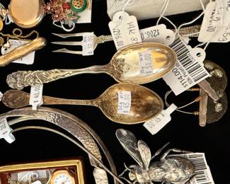 14k Floral Vase Pendant/Brooch (BL), 10k Pearl Ring (BL), Guglielmo Cini Brooch
