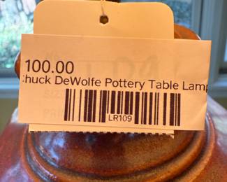Chuck DeWolfe Pottery Table Lamp
