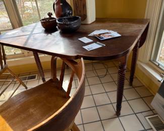 Bobbin Leg Folding Table