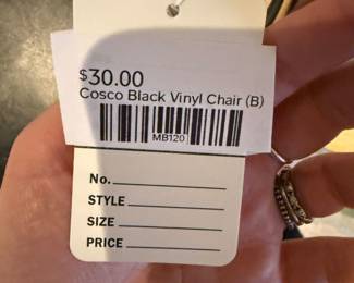 Cosco Black Vinyl Chair (B)