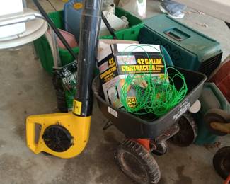 Electric blower, seeder