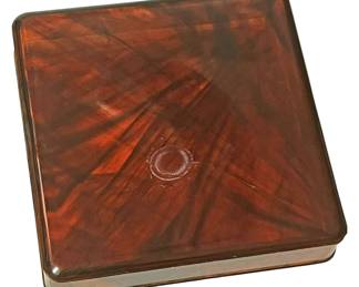 Vintage Tortoise Design Lucite Box