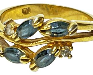 Striking Gold Ring Marked HK