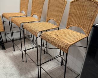 Wicker bar stools