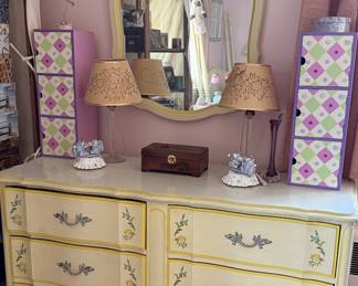 French Provincial dresser & mirror