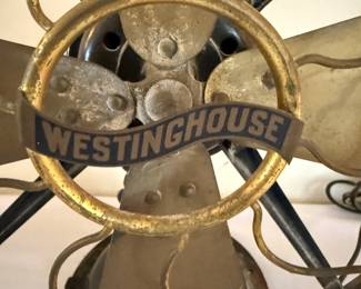 Antique Westinghouse fan w/brass blades