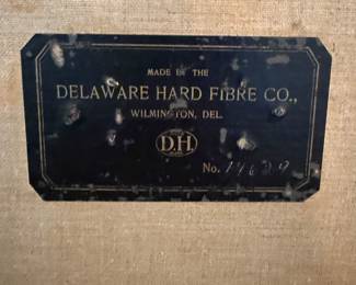 Antique trunk - DELAWARE HARD FIBRE CO> Wilmington, Del. - Great Shape!