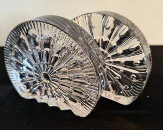 Vintage glass bookends