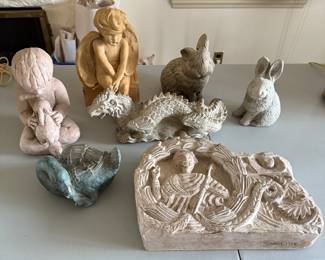 Concrete statues, etc