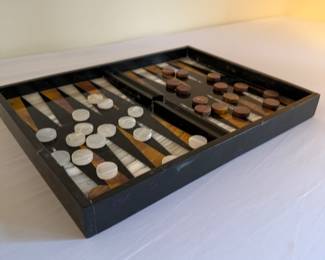 Stone backgammon set