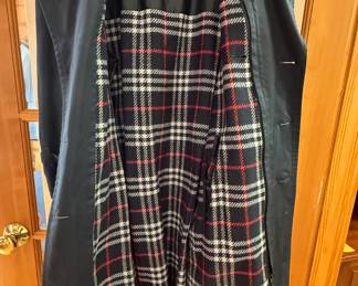 Burberry's mens lined raincoat