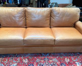 Leather sleep sofa by "American Leather"
