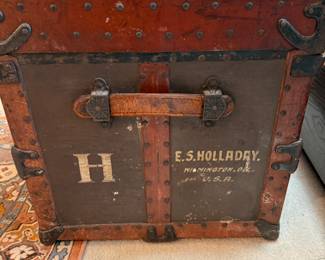 Antique trunk - DELAWARE HARD FIBRE CO> Wilmington, Del. - Great Shape!