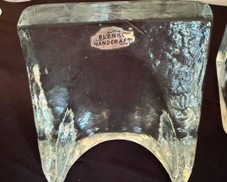 Blenko glass bookends