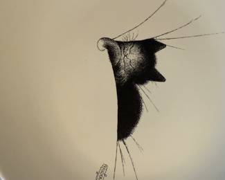 Dubout "Cat" dinner plates