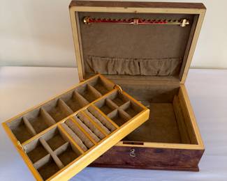 "Agresti" burled wood jewelry box