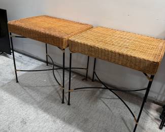 Wicker & iron tables