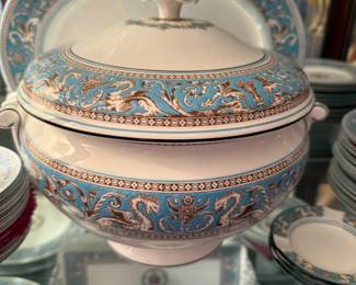 Wedgwood "Florentine" Turquoise china set - LARGE SET!