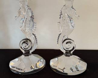 Waterford seahorse candlesticks