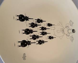 Dubout "Cat" dinner plates