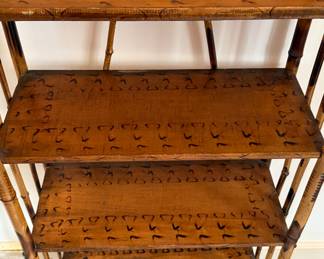 Vintage bamboo shelves