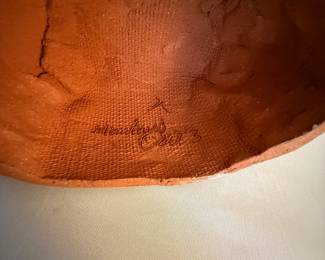 Pottery lion by "Meadows"