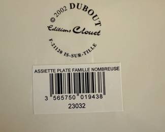 Dubout "Cat" dinner plates