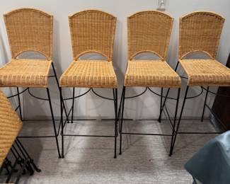 Wicker barstools