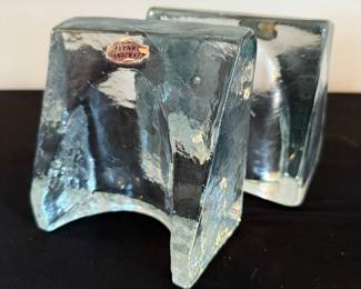 Blenko glass bookends