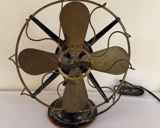 Antique Westinghouse fan w/brass blades