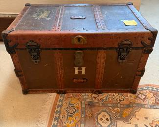 Antique trunk - DELAWARE HARD FIBRE CO> Wilmington, Del. - Great Shape!