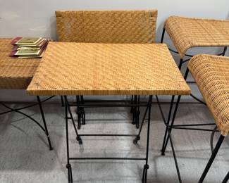 Rattan & iron tables