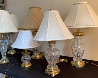 Waterford crystal lamps