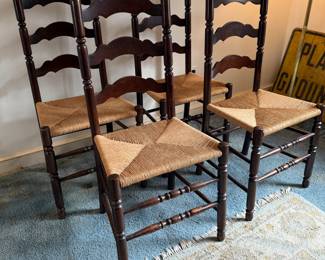 Set of 4 ladderback chairs