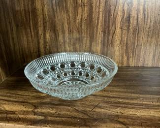 Federal Glass Button & Cane Pattern Bowl