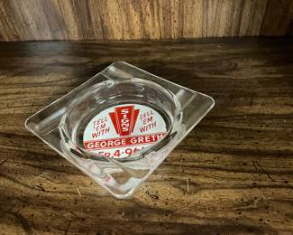 George Greth Signs Ashtray