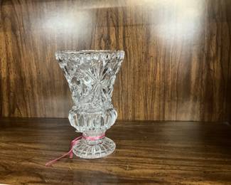 Lead Crstal Diamond Cut Vase