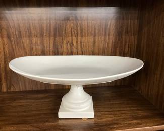 Hyalyn  Porcelain Matte White Pedestal Fruit Bowl