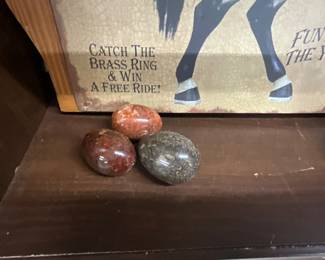 Alabaster Marbled Egg Shaped Stones