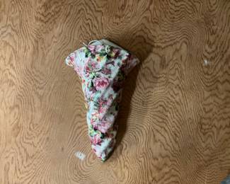 Porcelain Ceramic Floral Wall Pocket Vase