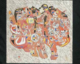 CT694VJiang Tiefeng Hand Printed Serigraph The Love Suite Girls