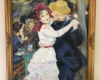 Original Oil Painting Copy of Dance At Bougival by Pierre-Auguste Renoir 