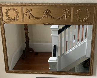 Antique Gilded Fireplace Mirror
