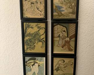 Vintage Japanese Card Wall Hangings